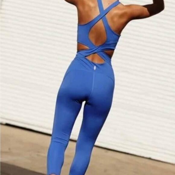 Free people Back it Up Onesie Pool Blue XS NWT - Picture 2 of 16